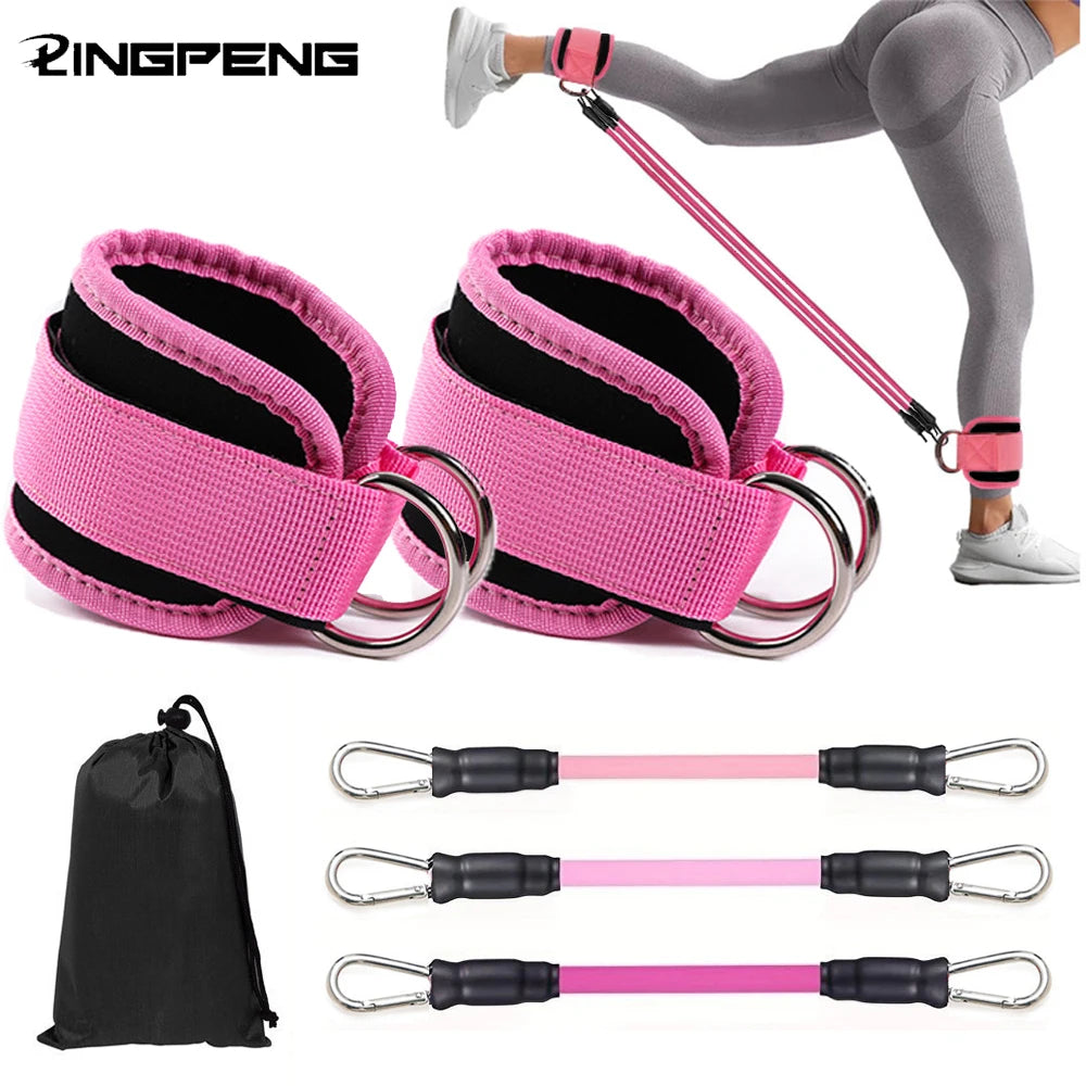 Ankle Straps Resistance Bands Set Fitness Workout Exercise