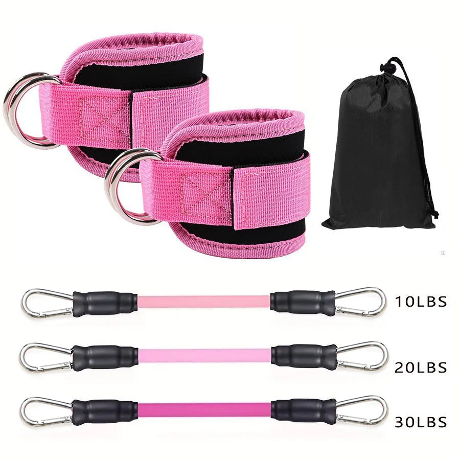 Ankle Straps Resistance Bands Set Fitness Workout Exercise